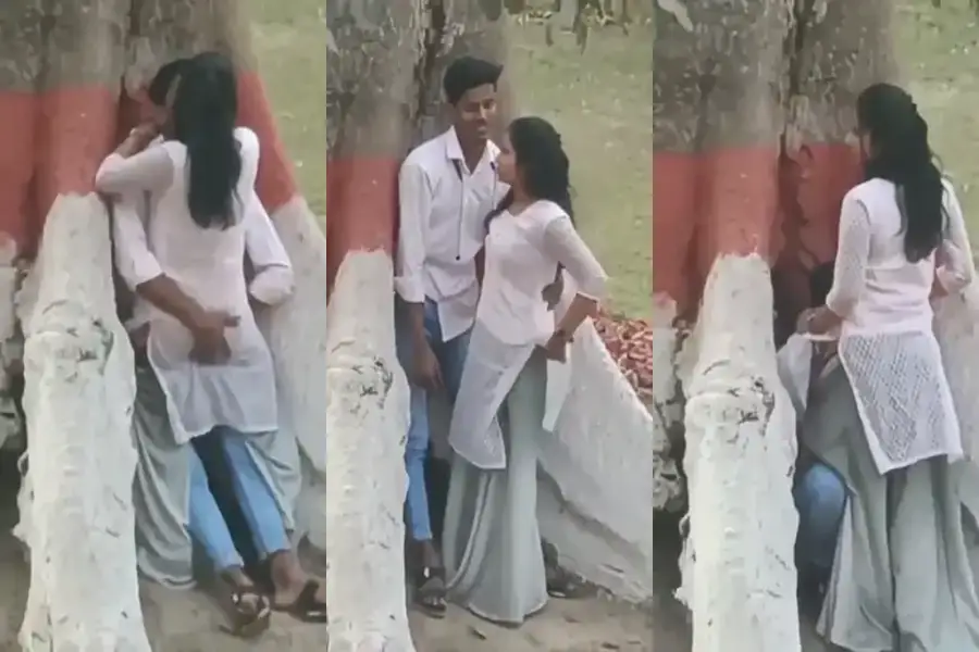 Viral College Lover Outdoor Kissing Makeout Seen thumbnail